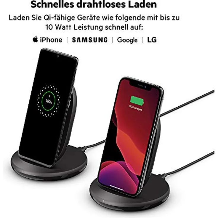 Belkin 15 W Wireless Charging Stand inkl. Netzteil, schwarz – Bild 2