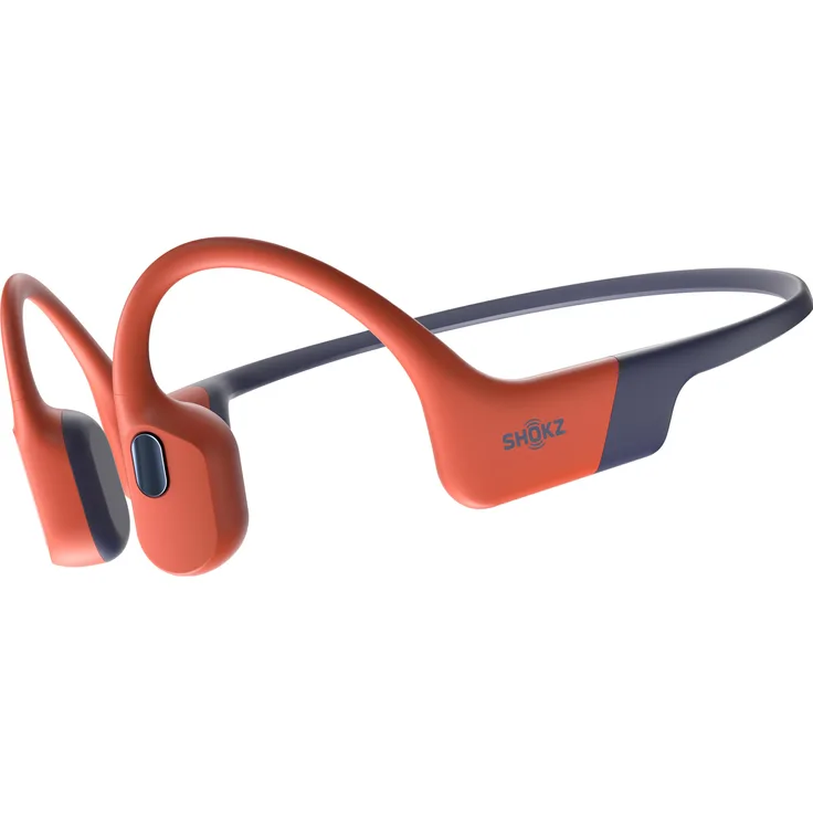 Shokz OpenSwim Pro, Kabellose Kopfhörer mit 32 GB MP3-Speicher, IP68 wasserdicht, 9 h Akkulaufzeit, Rot-Orange