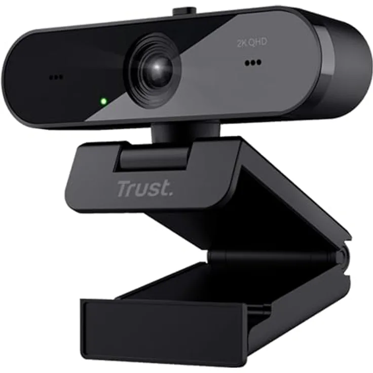 Trust TW-250 Web-Kamera (3.60 Mpx), Webcam, Schwarz, mit Privacy-Modus und Autofokus