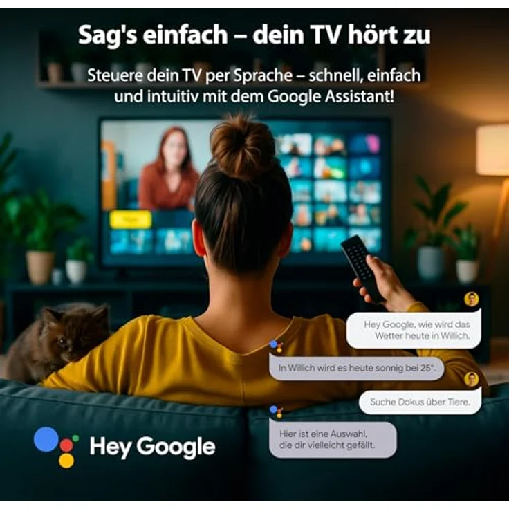 DYON nexGo 43F, 43 Zoll (108 cm) Full HD Smart TV mit Google TV, Sprachsteuerung, Chromecast, Triple Tuner, Netflix, Prime Video & YouTube [Modell 2025] – Bild 5