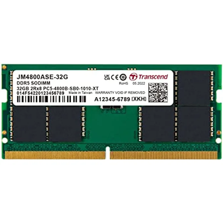 Transcend 32GB JM DDR5 4800 SO-DIMM 2Rx8
