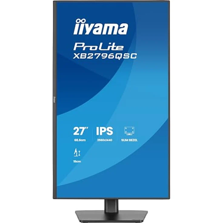 iiyama Prolite XB2796QSC-B1-B1, 27" QHD IPS LED-Monitor mit HDMI, USB-C (65W), USB Hub, Slim-Line, Höhenverstellung, Pivot, schwarz – Bild 4