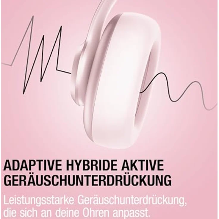 Fresh'N Rebel Clam Ace 2, Kabellose Kopfhörer mit 100 Stunden Wiedergabezeit, Pastel Pink – Bild 2