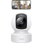 Tapo TP-Link C212 360° WLAN Überwachungskamera, Ethernet/Wi-Fi-Anschluss,2K Auflösung, Bewegungsverfolgung, Nachtsicht, Zwei-Wege-Audio, kompatibel mit Alexa und Google Assistant, für Babys/Haustiere