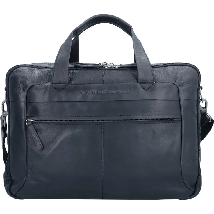 The Chesterfield Brand Aktentasche Ryan 1015 (17.30"), Notebooktasche aus gewachstem Rindleder, schwarz