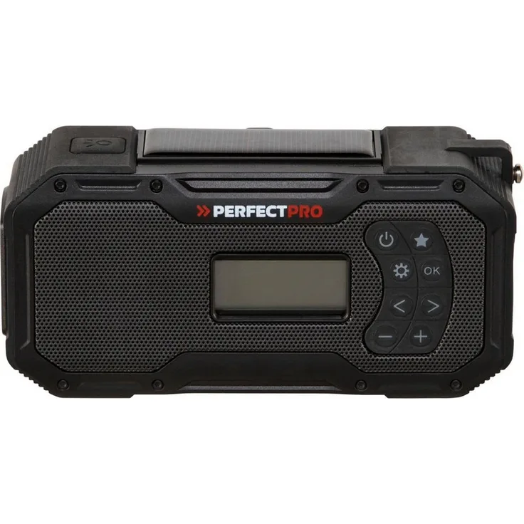 PerfectPro E-100 Notfallradio, DAB+ und FM-Empfang, Bluetooth, mit Taschenlampe und Powerbank-Funktion, IPX5, kompakt und leicht