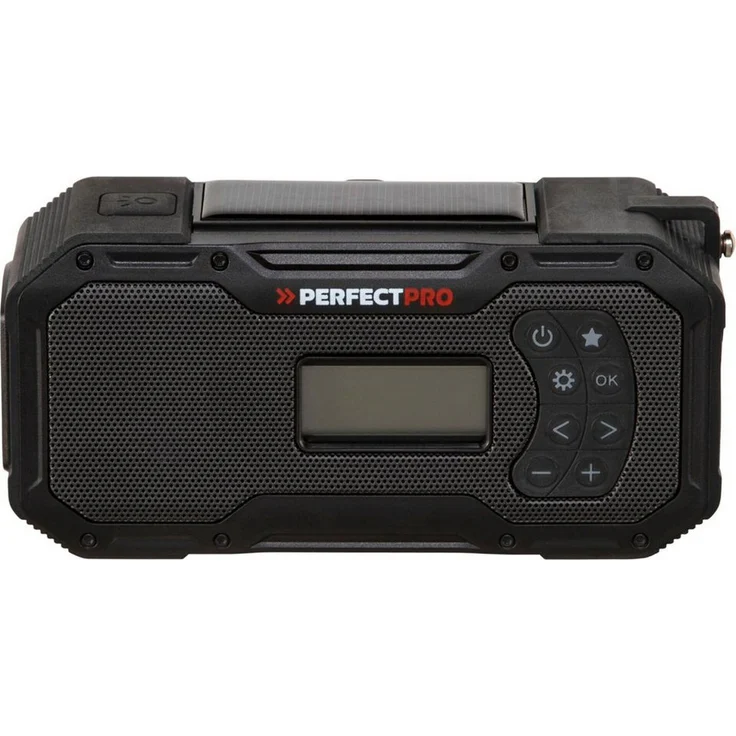 PerfectPro E-100 Notfallradio, DAB+ und FM-Empfang, Bluetooth, mit Taschenlampe und Powerbank-Funktion, IPX5, kompakt und leicht