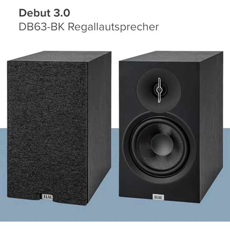ELAC Debut B6.3 Regal-Lautsprecher, legendärer Klang, edles Design - 2 Lautsprecher passiv, Schwarz – Bild 2