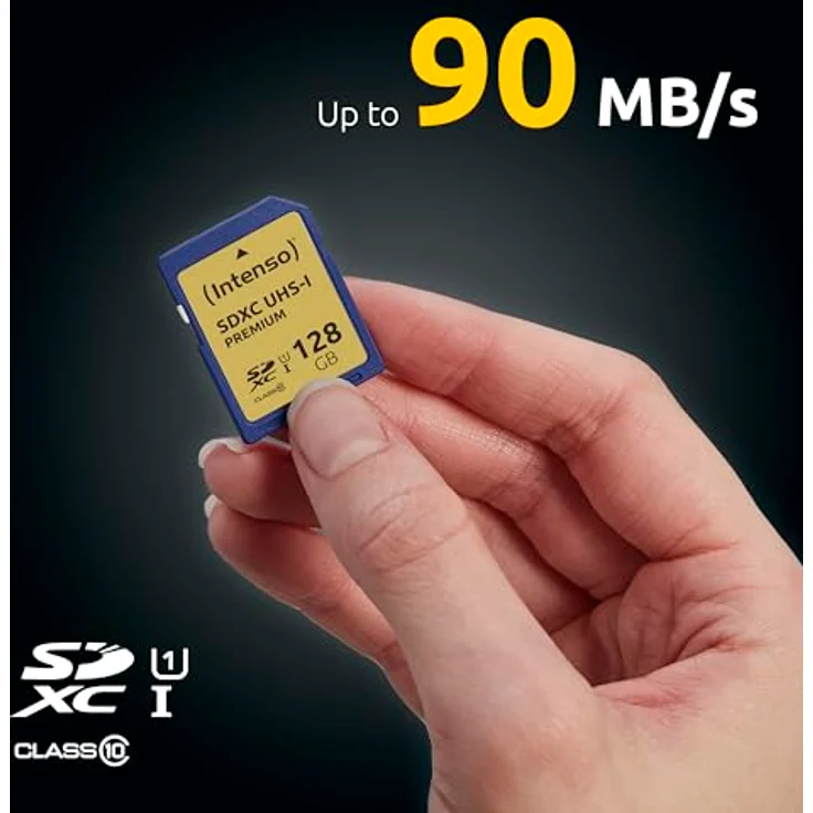 Intenso SDXC UHS-1 Class 10 128GB Speicherkarte blau – Bild 3