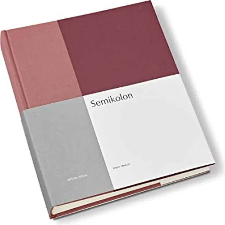 Semikolon 368745 Foto-Album Medium Natural Affair – 21,1x25,5 cm, 80 Seiten cremeweiß, für 160 Fotos – Blossom