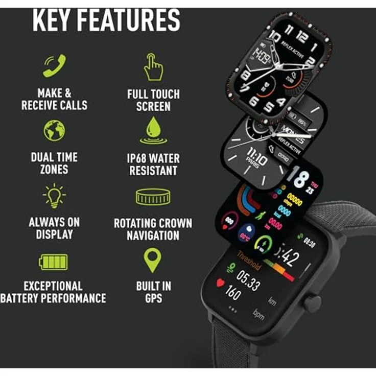 Reflex Active Smart Watch Series 44, Amoled GPS Smartwatch in schwarz – Bild 2