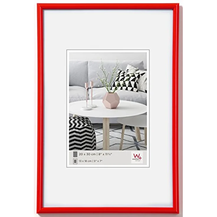 walther design Bilderrahmen rot 10 x 15 cm Galeria Kunststoffrahmen KR015H – Bild 1