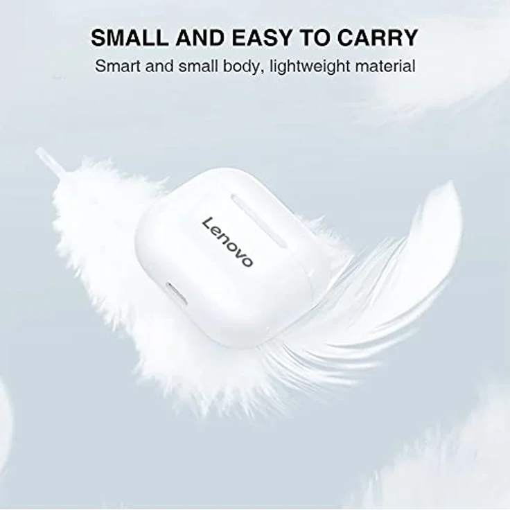 Original Lenovo TWS Kopfhörer, kabellos, Bluetooth, Touch-Steuerung, Stereo-Ohrhörer mit 300 mAh Kopfhörer-Ladehülle – Bild 4