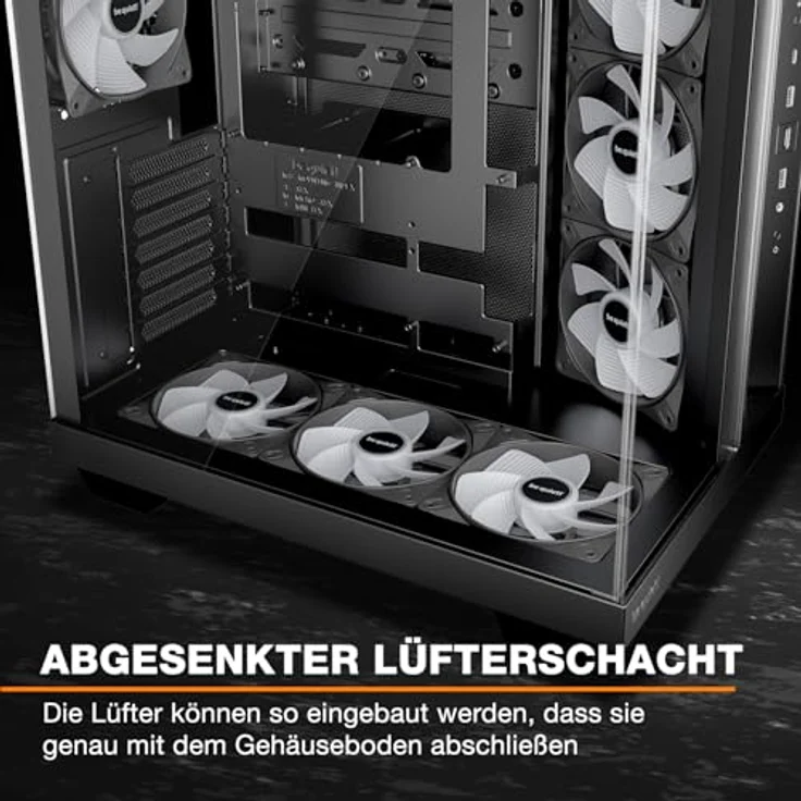 be quiet! Light Base 500 LX, Midi-Tower PC Gehäuse für ATX, Mini-ITX und mATX, max. Kühlerhöhe 185 mm, max. GPU-Länge 400 mm, Schwarz – Bild 6