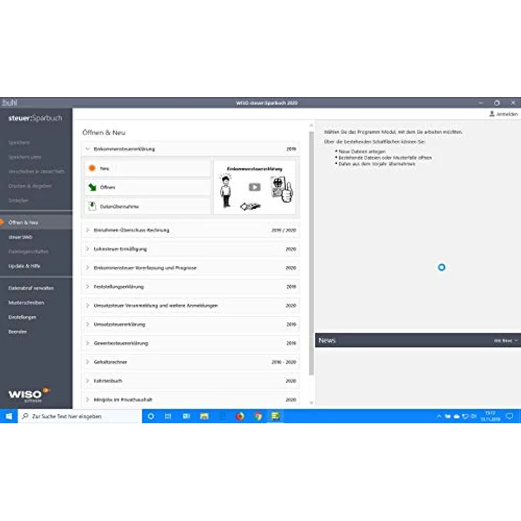 Buhl Data Service WISO steuer:Sparbuch 2020 (für Steuerjahr 2019 | Disc in Standard Verpackung) - Sofortige Anzeige der Erstattung/Nachzahlung, Kostenloser Telefonsupport, Daten-übernahme, Hunderte Steuer-Tipps – Bild 3