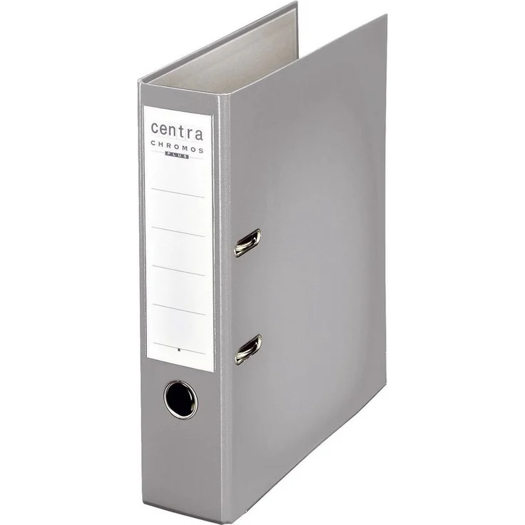 Centra Aktenordner Ordner PP Chromos - A4, 80 mm, grau mit Hebelmechanik und Sichttasche – Bild 1
