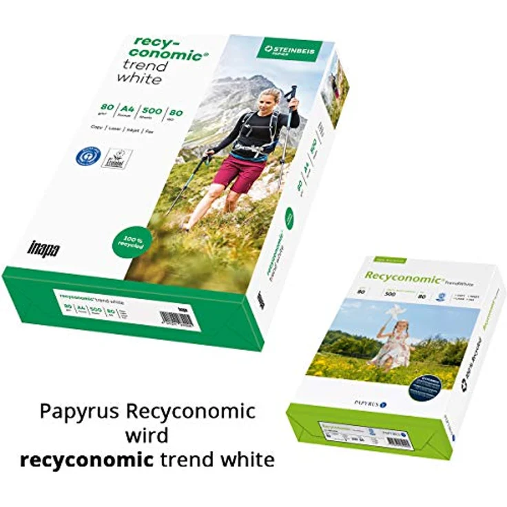 INAPA Recyconomic TrendWhite Druckerpapier 80er Weisse A4 500 Blatt 80g/m 100% recycelt - Preisvergleich – Bild 3