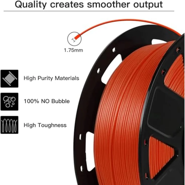 Creality Ender PLA Filament Red, 3D-Druckmaterial, 1 kg, 1,75 mm, auf Rolle – Bild 3