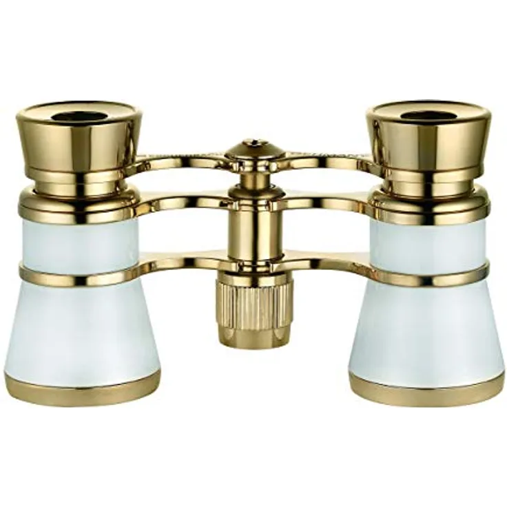 Eschenbach Optik Fernglas Glamour 3x25, kleines Opernglas für Theater oder Konzerte, schimmerndes Perlenweiß