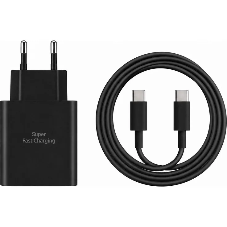Ventarent 45W USB-C Ladeset für iPhone, 2 m, Schwarz, mit Netzadapter und USB-C auf USB-C Kabel, PD/PPS