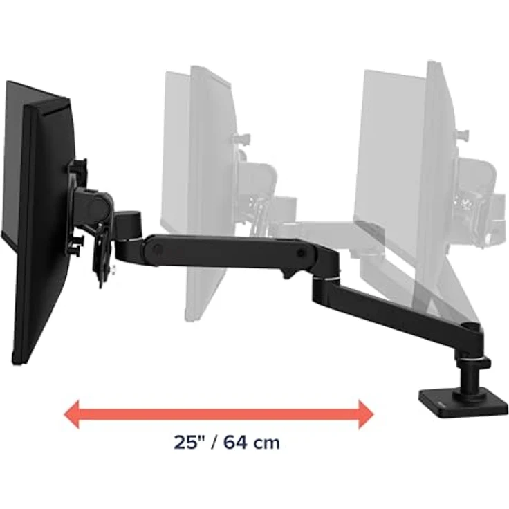 Ergotron LX Pro 45-684-292 Tischhalterung für Flachbildschirme bis 68,6 cm (27"), neigbar und drehbar, Schwarz – Bild 5