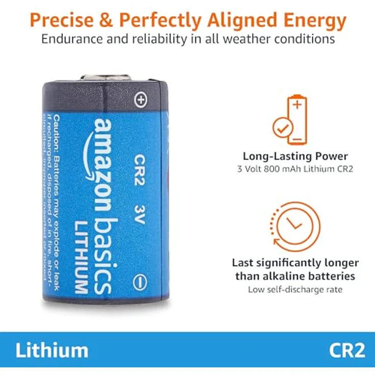 AmazonBasics – CR2-Lithium-Batterien, 3 V, 4er-Pack – Bild 3