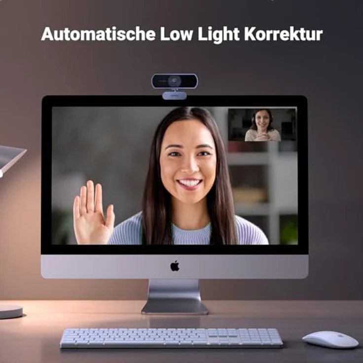 Ugreen Webcam Ugreen Kamera internetowa z mikrofonem Ugreen 15728 USB (srebrna), Grau – Bild 7