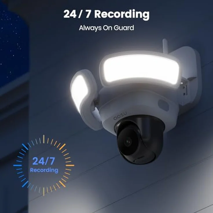 Aosu L5P L5P0.WAEU01000 WLAN IP Überwachungskamera, 5MP, 2800 x 1620 Pixel, vollfarbige Nachtsicht, 360° Abdeckung, Weiss – Bild 2