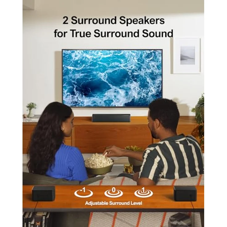 ULTIMEA 5.1 Dolby Atmos Soundbar, 3D Surround Sound System, Soundbar für TV Geräte mit Subwoofer, 2 Rear-Lautsprechern, Soundbar Bluetooth 5.3 mit Einstellbarem Bass, Poseidon D60 – Bild 4