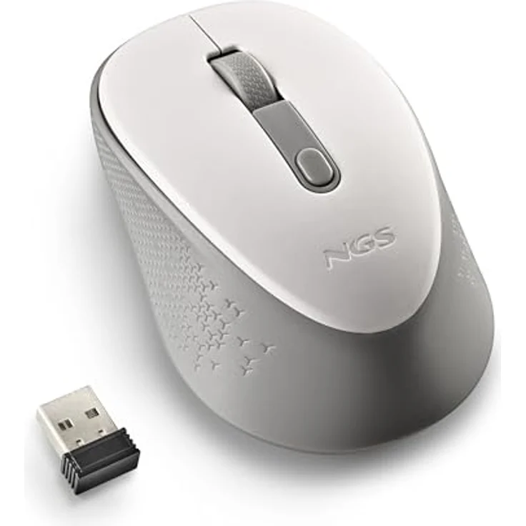NGS Dewwhite Wireless Mouse, kabellose Maus in Weiß – Bild 3