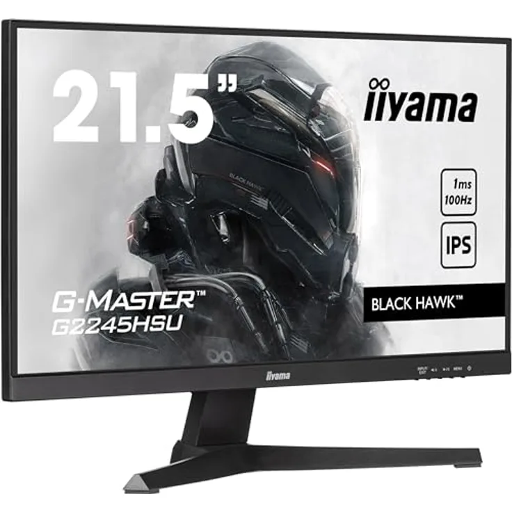 iiyama G-Master Black Hawk G2245HSU-B2 54,5cm 21,5“ Gaming Monitor Full-HD 100Hz IPS LED HDMI DP USB2.0 1ms Adaptive Sync schwarz