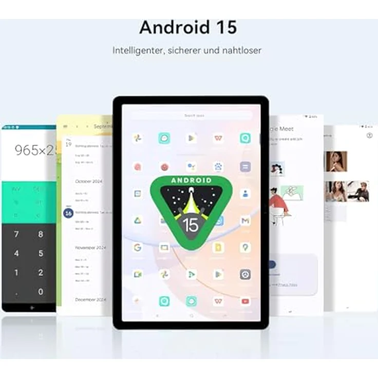 Blackview Mega2 Android 15 Tablet 12 Zoll, 24GB RAM+256GB ROM, 2K FHD, Dual 4G LTE+5G WiFi, Octa Core T615, 9000 mAh Akku, WideVine L1, Dual Kamera, Face ID, GPS - Schwarz – Bild 2