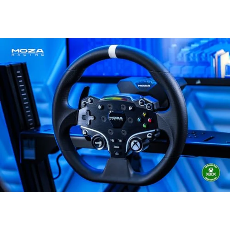 MOZA RACING R3 Racing Set, Gaming-Lenkrad für XBOX und PC mit DD R3 Wheelbase, 22 programmierbaren Tasten und SR-P Lite Pedalen, Schwarz – Bild 7