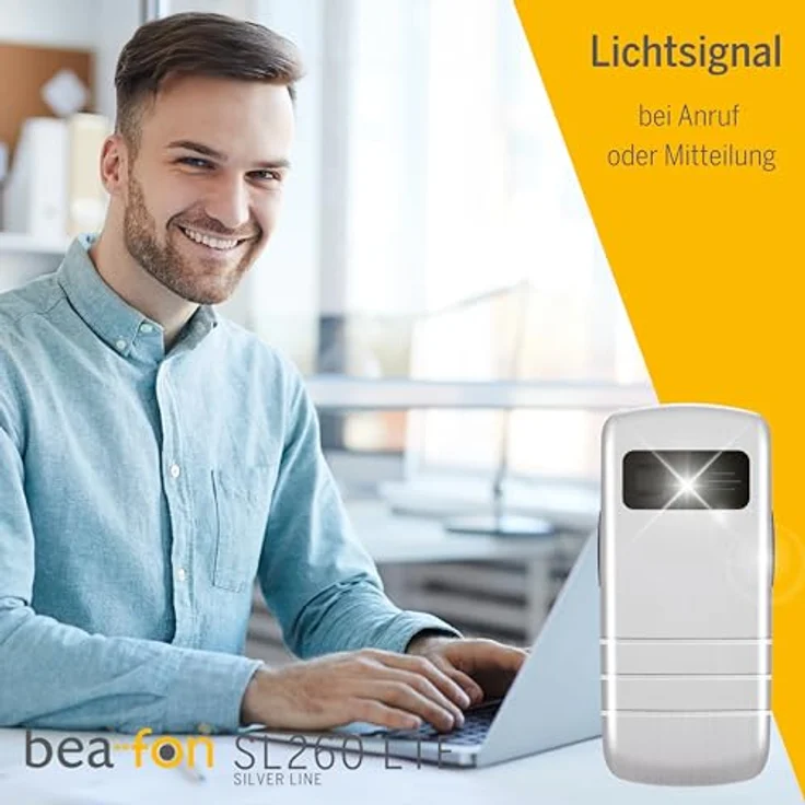 Beafon SL260 LTE 4G Silverline Seniorenhandy mit SOS Notruftaste Hörgerätekompatibel M4/T4 Lichtsignal Display 2,2" Silver – Bild 5