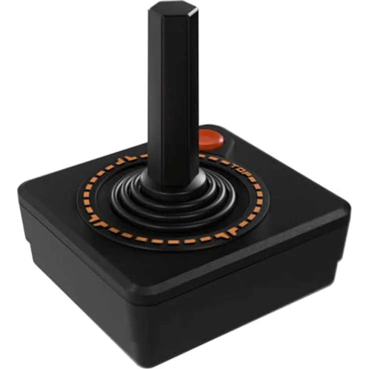 Retro Games Thecxstick, PC Gaming Controller im Retro-Design mit 8-Tasten-USB-Joystick und Analog-Stick, Schwarz – Bild 6