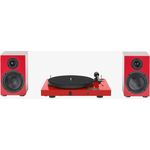Pro-Ject Jukebox E1 + Speaker Box 5 Set Draaitafel systeem - Rood (Manuell), Plattenspieler, Rot