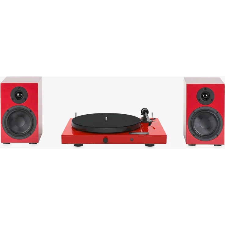 Pro-Ject Jukebox E1 + Speaker Box 5 Set Draaitafel systeem - Rood (Manuell), Plattenspieler, Rot – Bild 1