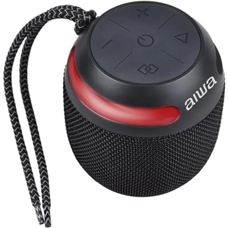 Aiwa Tragbare Bluetooth-Lautsprecher BST-100/BK, Schwarz, kompakter Bluetooth Lautsprecher mit tragbarem Design – Bild 7
