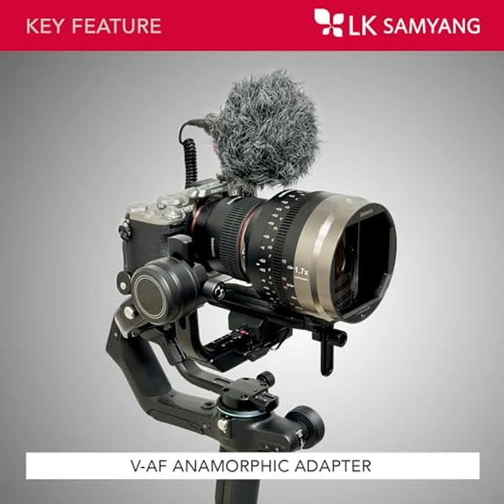 Samyang V-AF 1.7x Anamorphic MF Adapter, Objektivadapter für V-AF-Serie, Schwarz, T1.9 Blende – Bild 7