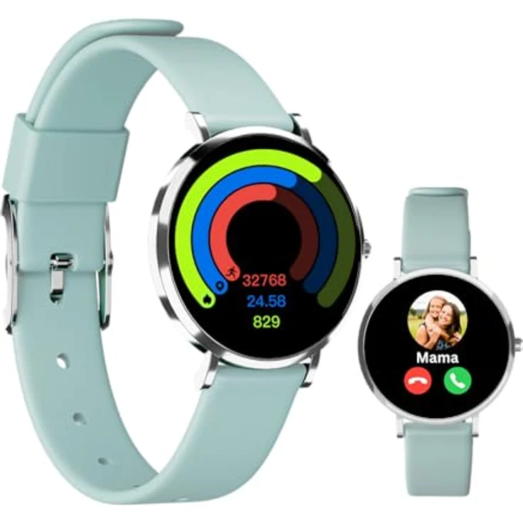 XCOAST LINO TIME Kinder Smartwatch Mintgrün, mit SOS-Taste, Telefonfunktion, wasserdicht, Schrittzähler & gratis Kidz Tag Finder – Bild 1