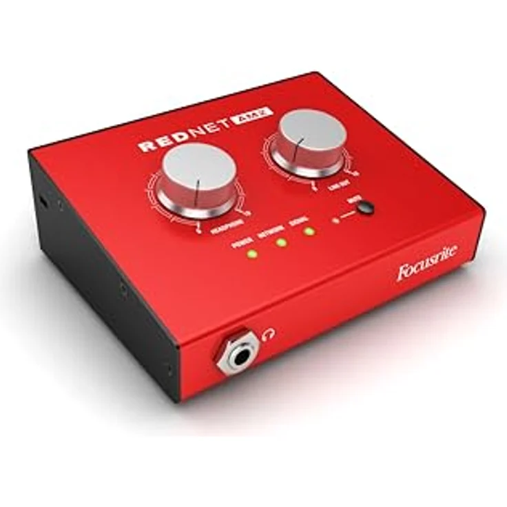 Focusrite Rednet-AM2, Stereo Dante Monitoring Unit mit XLR-Line-Ausgängen und Kopfhörerverstärker – Bild 1
