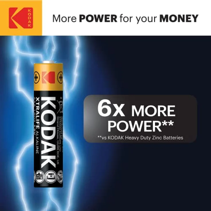 Kodak Xtralife AAA LR3 Alkalibatterien, 10er-Pack, langanhaltende Leistung und auslaufsicher – Bild 6