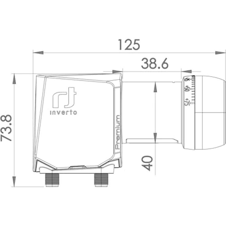 Inverto IDLP-TWL413 Premium Twin LNB, 40mm mit integriertem LTE-Filter, 0,2dB Rauschmaß – Bild 3