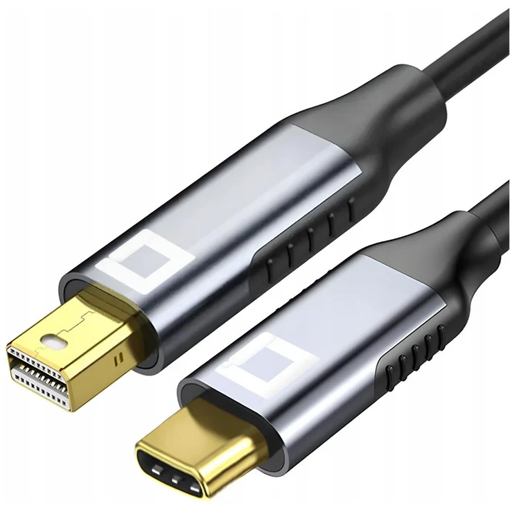 CO2 USB-C auf Mini DisplayPort Adapter, 8K 60Hz, 2m, Aluminium-Gehäuse, vergoldete Kontakte