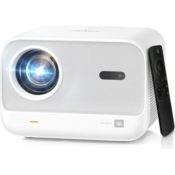 Yaber PROJECTOR 1080P Projektor mit WiFi 6 und Bluetooth, Tragbarer Outdoor-Filmprojektor mit nahtlosem Autofokus, in Weiß – Bild 1