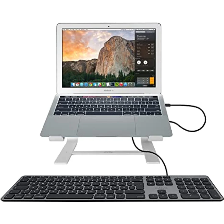 Macally UCZKEYSG-DE, USB-C Tastatur mit Ziffernblock und 16 Funktionstasten, DE QWERTZ Layout, Grau – Bild 8