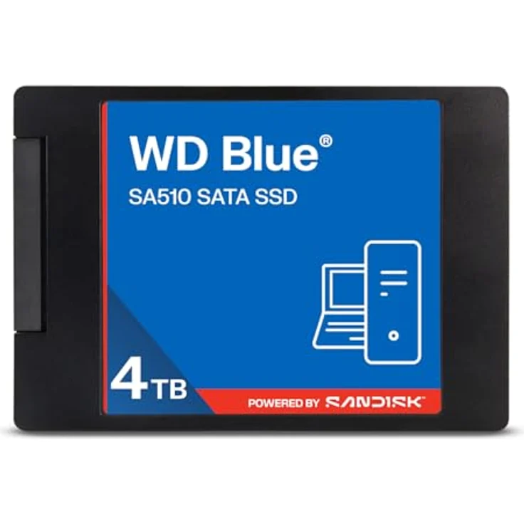 SanDisk WD Blue SA510 2,5” SATA SSD, interner Speicher 4 TB, bis zu 560 MB/s, 3D NAND, Acronis True Image, SANDISK Dashboard