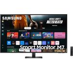 Samsung M70D Smart Monitor, 43 Zoll, 4K AI Upscaling, UHD, 60 Hz, Entertainment und Gaming Hub, Lautsprecher, Smart TV Apps, LS43DM702UUXEN - schwarz