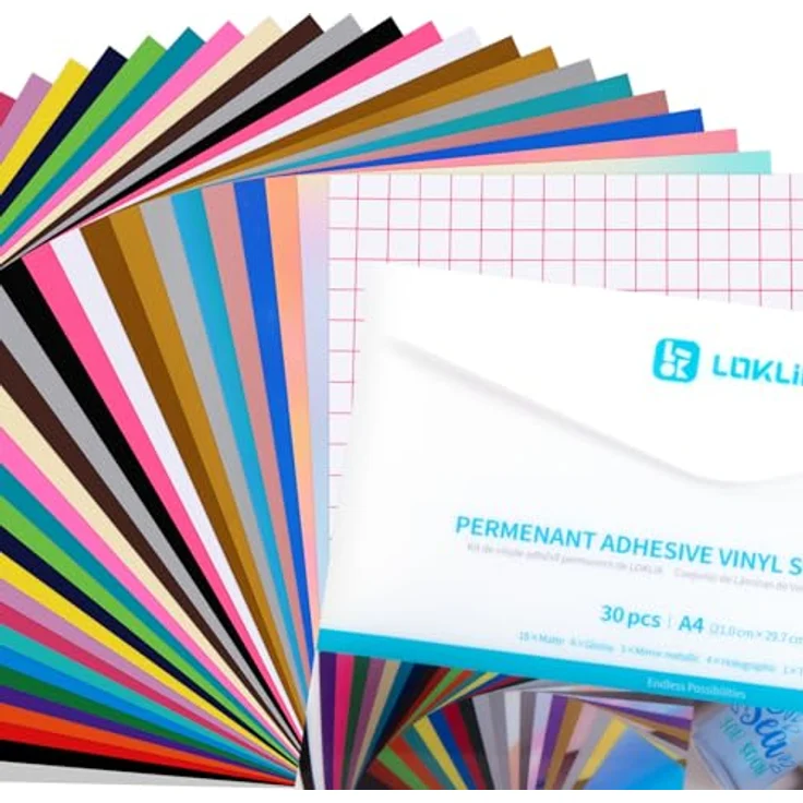 Loklik Permanent Vinyl Material Bundle, 29 Farben, 304,8 x 304,8 mm, wetterfest und langlebig – Bild 2