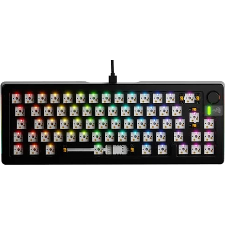 Glorious GMMK 3 PRO 65% Barebones-Tastatur, kabelgebunden, schwarz, modulare Bauweise, 5-Pin MX Hot-Swap-Unterstützung, programmierbarer Knopf – Bild 7